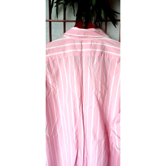Lacoste Men's Pink/White Striped Button-Down Shirt - Picture 6 of 16